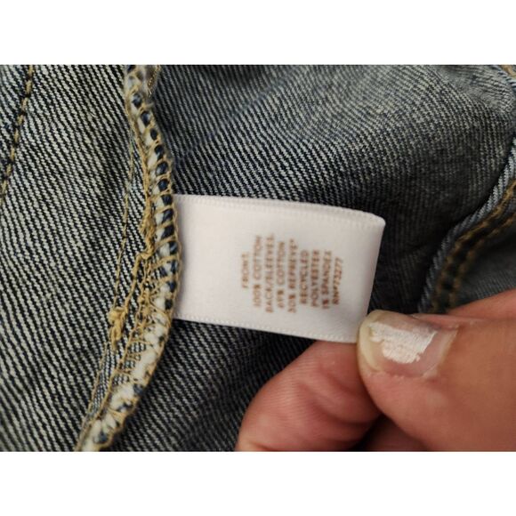 NWOT LC Lauren Conrad Distressed Jean Jacket - Picture 11 of 11